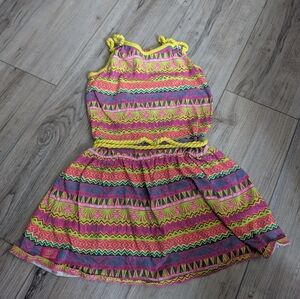 American Girl Colorful Kids Dress with Yellow Accents Sz 8